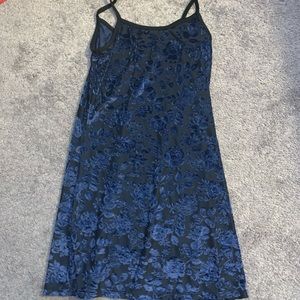 Velvet floral cami dress